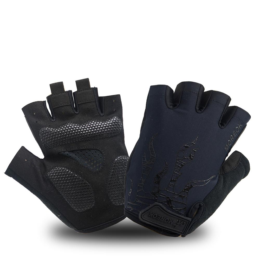 Fahrradhandschuhe, 5 mm Gel-Pad, Mountainbike-Handschuhe, atmungsaktive Fahrradhandschuhe, rutschfeste Rennrad-Fahrradhandschuhe für Herren und Damen S schwarz