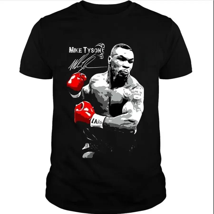 T-Shirt für Herren Sommerhemd Mike Tyson Boxen Retro Boxen T-Shirt Lustig Retro Sommer T-Shirts Geschenk Herrenbekleidung Ropa Hombre#Farbe L schwarz