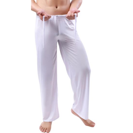 Männer Yoga Hosen Kordelzug Sport Atmungs Reine Farbe Männer Sport Hosen Männer Bekleidung 3XL weiß