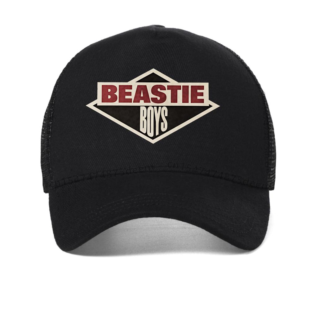 Beastie Boys Vintage Hip Hop Kappe Band Herren Rock Rapper Liebhaber Musik Fan Geschenk Baseballkappen Mode Freizeit Verstellbare Trucker-Kappe Adjustable schwarz