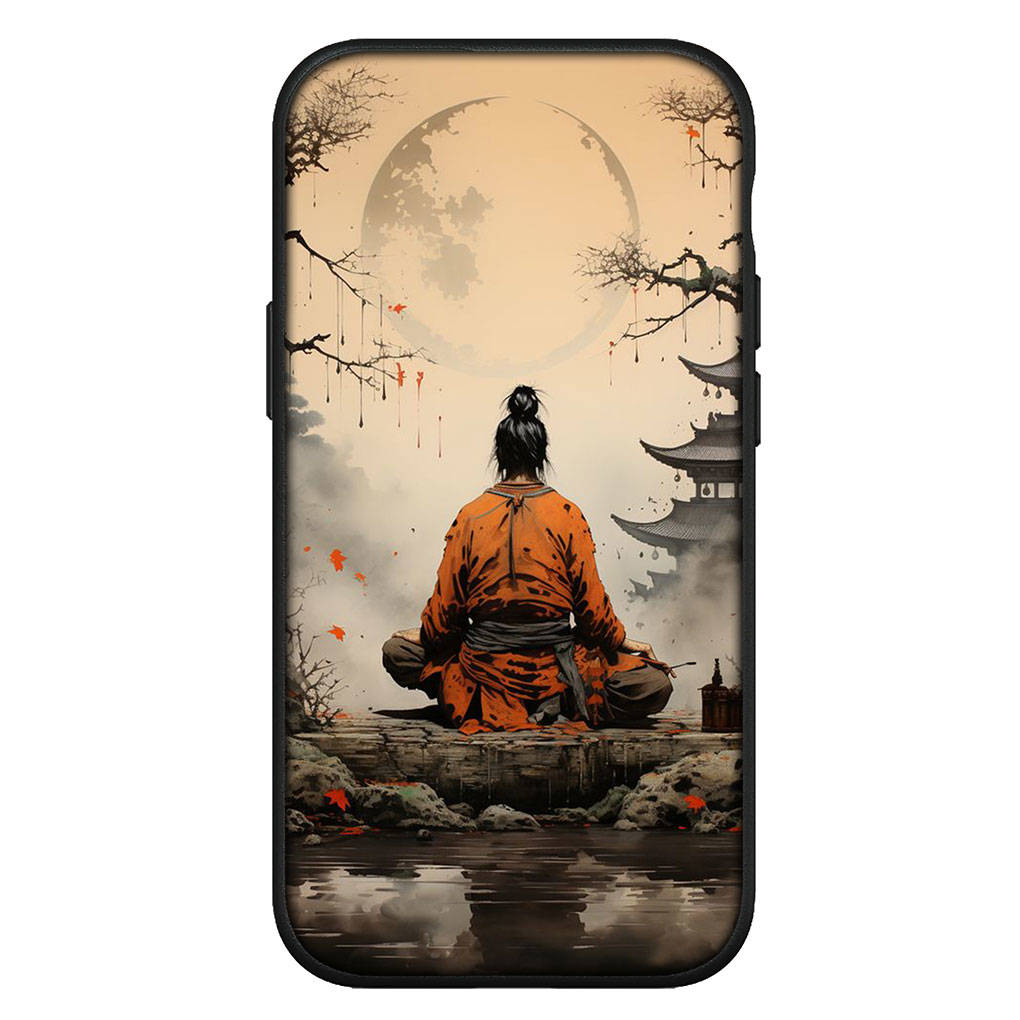 Hülle für iPhone 15 14 Xiaomi Redmi Note 13 12 11 Pro Max X 8 7 9 XR Samsung Galaxy S24 S23 OPPO A15 Huawei Japan Samurai Skelett Ninja Bushido Hülle for Samsung Galaxy S7 Edge terra