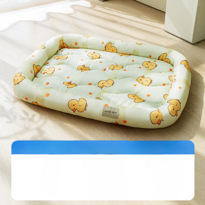 Frühling und Sommer Zwinger Vier Jahreszeiten Kühl Atmungsaktiv Hundebett Hundekissen Sofa In Groß Hundeschlafmatte Katzenstreu Heimtierbedarf S-45 * 35cm beige