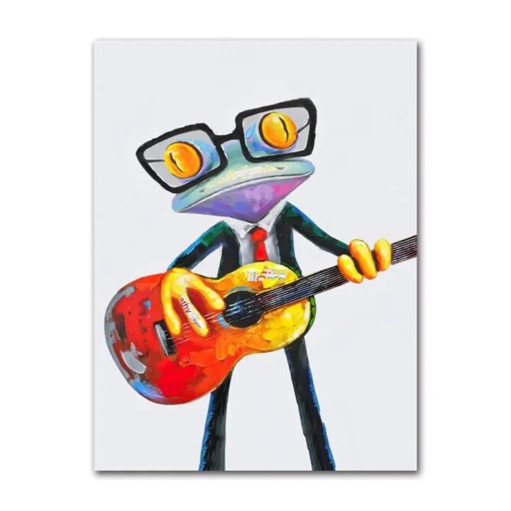 Niedlicher Frosch Graffiti Kunst Leinwand Malerei Abstrakte Tiere Poster und Drucke auf Leinwand Wand Kunst Bild für Home Wohnzimmer Dekor 70x100cm No Framed