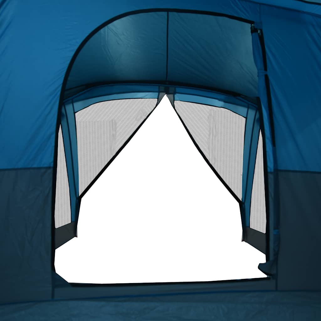 4-Personen-Campingzelt mit Vorzelt Blau Wasserdicht