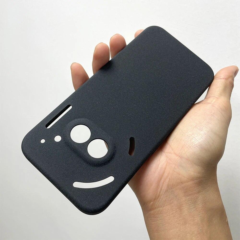 für Nothing Phone 2A, ultradünne Sandstein-Silikon-Stoßschutzhülle, weiche Rückseite, für Nothing Phone2A 6,7 Zoll, matter TPU-Schutz-Stoßfänger for Nothing Phone 2A schwarz