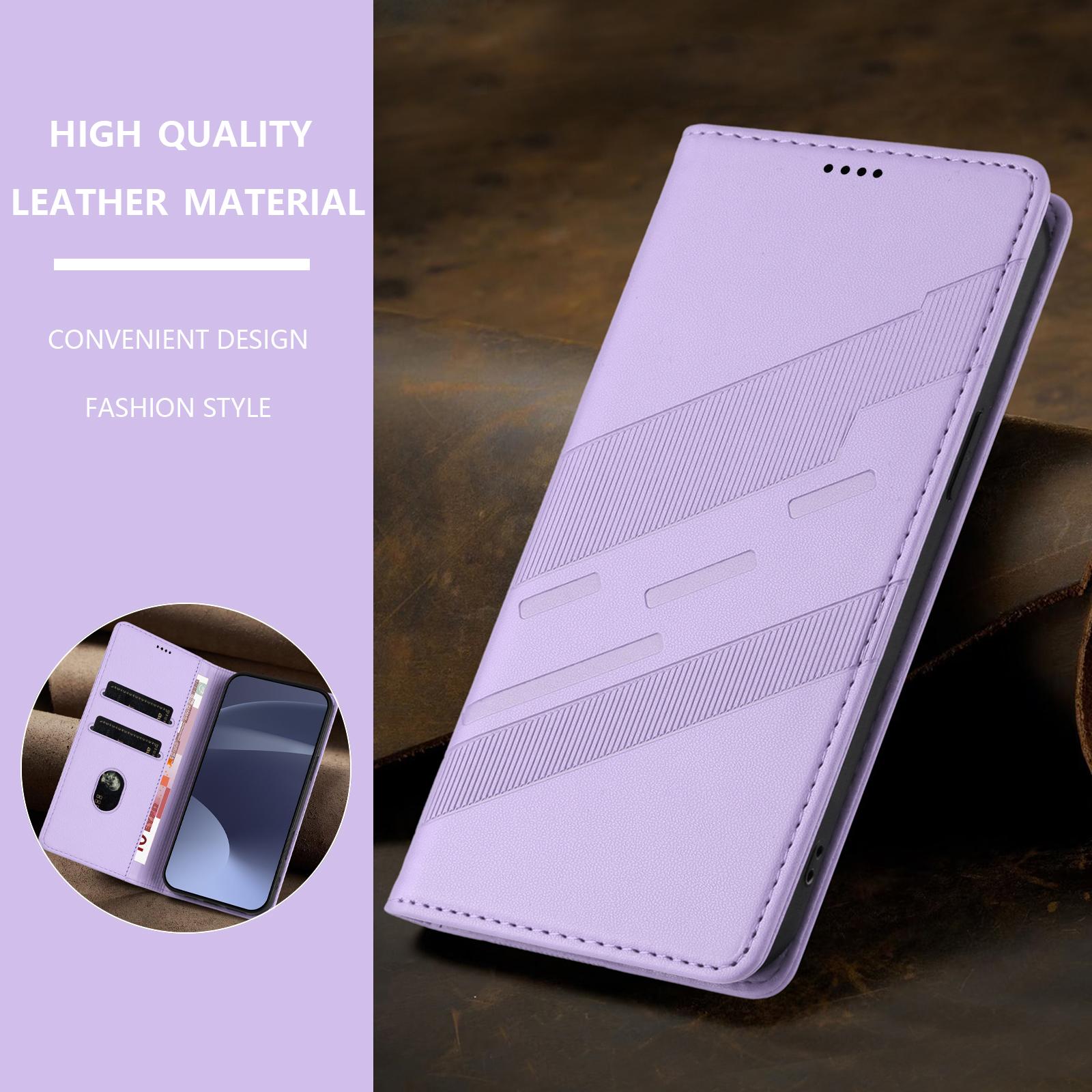 Für Samsung Galaxy S26 Ultra S26+ Luxus Lederhülle Retro Brieftasche Buch Flip Magnet Vollständige Abdeckung Galaxy S26 Edge Funda Handytaschen Galaxy S26  violett