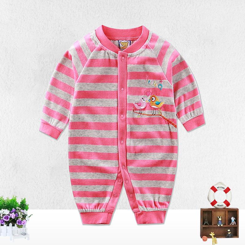 Neugeborene Mädchen Jungen Säuglingskleidung Samt Gestreifter Knopf Winter Frühling Einteiliges Kind Langarm Kinderbekleidung Aapparel 6M 74 rosa