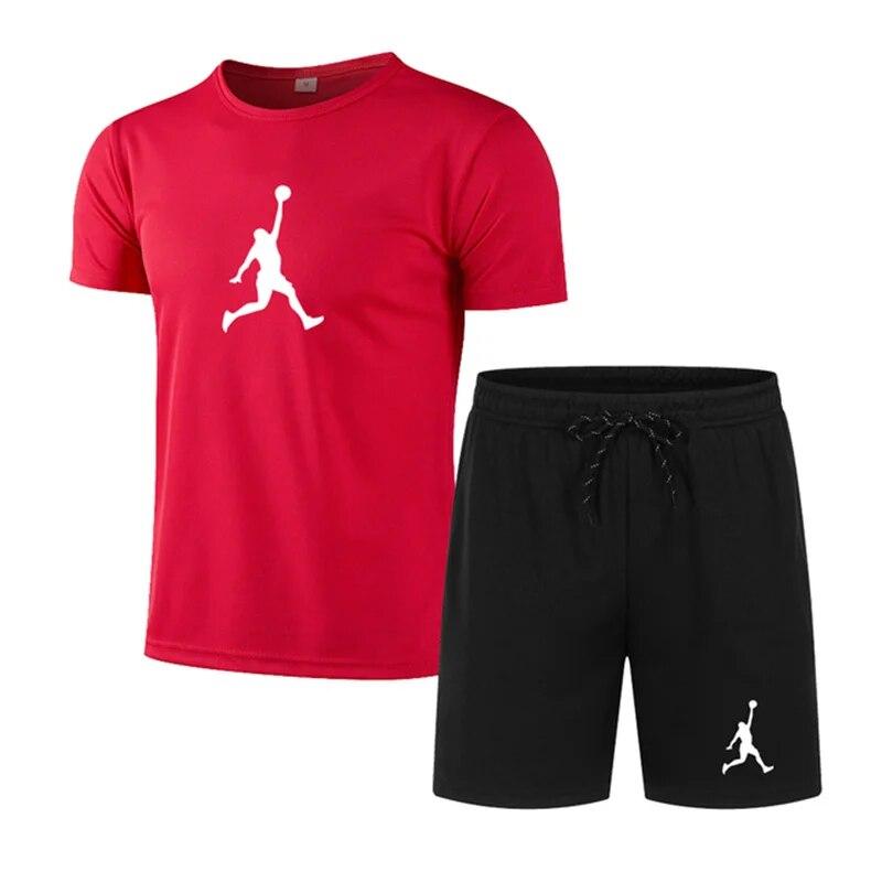 Sommer Beliebte männer T-shirt + shorts Anzug Männer Sport Anzug Druck Lässige Mode Kurzen ärmeln T-shirt Set Männer jogger Anzug Set XL