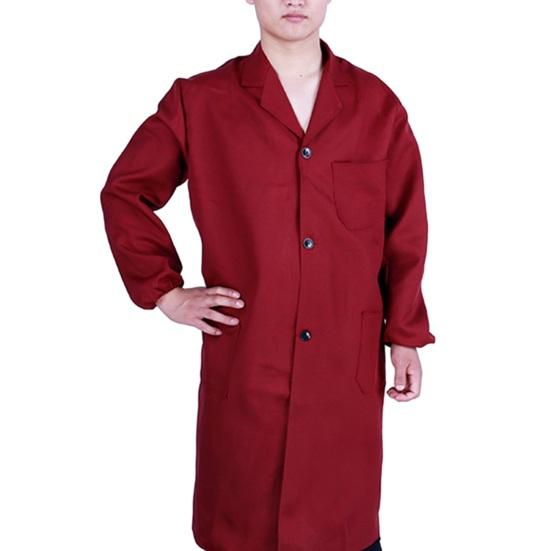 Arbeitskleidung Schmutzabweisend Verschleißfest Einreihig Robe Typ Locker Langarm Einfarbig Taschen Warentransport Lager Arbeitskleidung 3XL