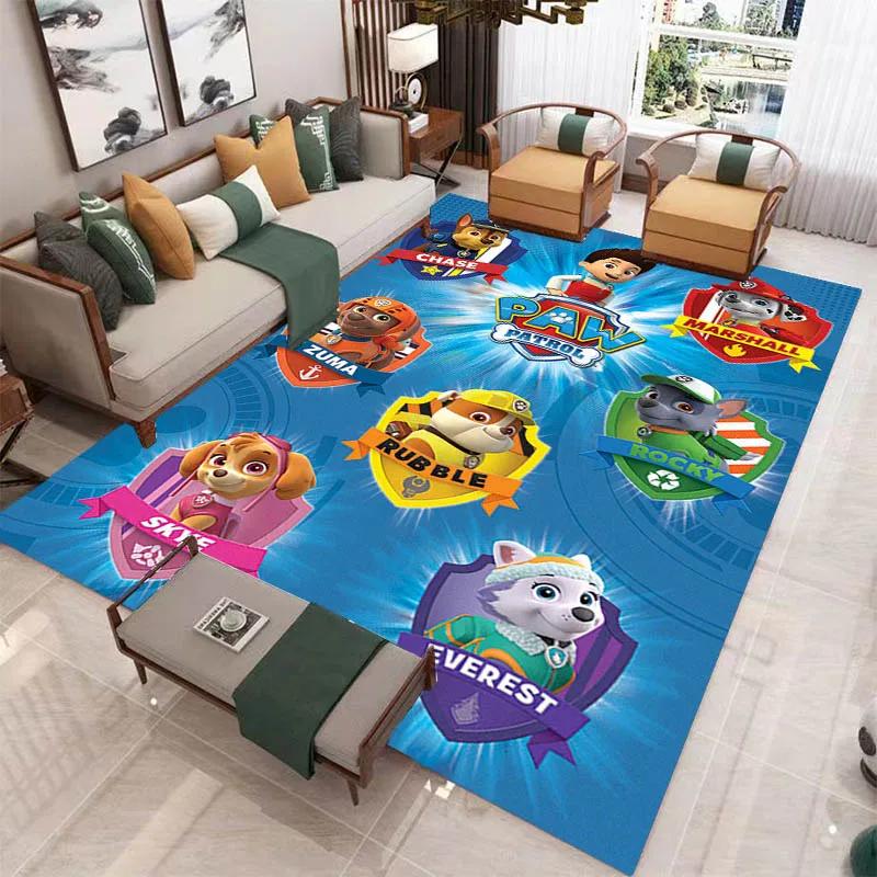 3D Cartoon PAW P-Patrol bedruckter Teppich Wohnzimmer Schlafzimmer Teppich Rutschfester Teppich Zuhause Schlafzimmer Dekoration Läufer Geburtstag Geschenk 50x80cm