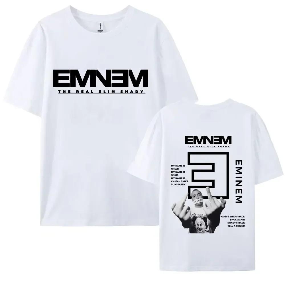 2026 Rapper Eminem Neues Album Grafikdruck T-Shirts Herren Damen Hip Hop Trend Kurzarm T-Shirt Sommer Baumwolle T-Shirt für Fans Geschenk 4XL blau