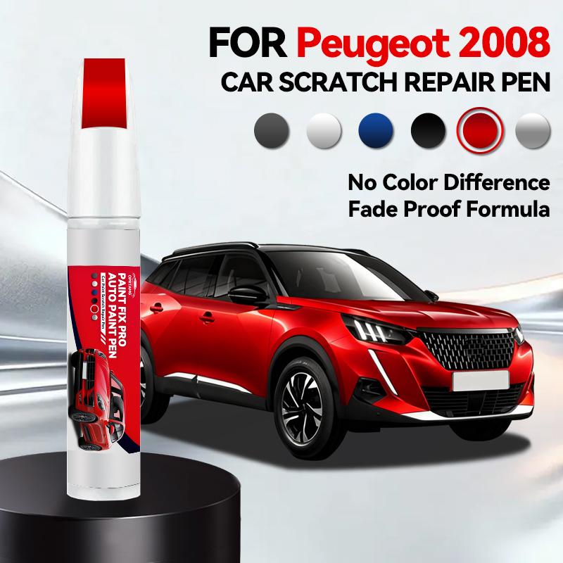 Für Peugeot 2008 2013-2025 P21 P54 Lackreparaturstift Lackstift Kratzerentferner DIY Autozubehör Schwarz Weiß Grau Blau Orange rot