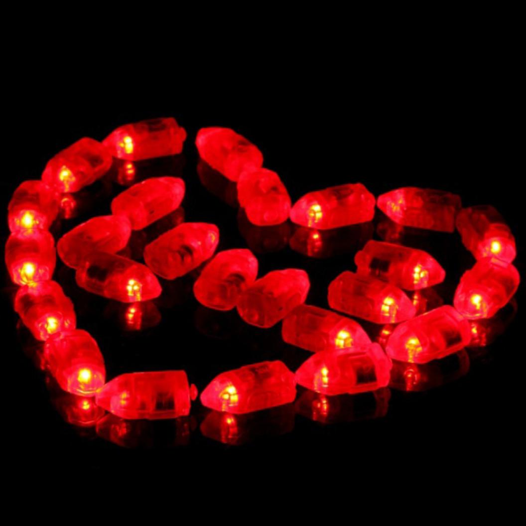 10 Stück LED-Lichtlaternen, Mini, wasserdicht, Kugel, Hochzeit, Geburtstag, Party, Dekoration rot