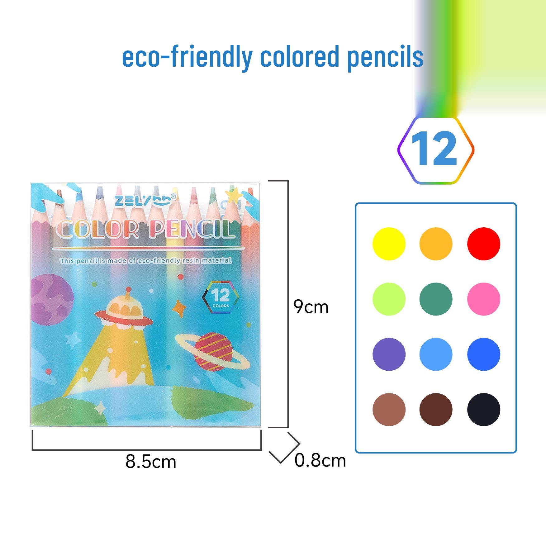 Zhenglin Ausradierbare Buntstifte – 24, 36 und 48 Farben Sets für Kinder und Schüler zum Zeichnen und Ausmalen. Colored Pencils