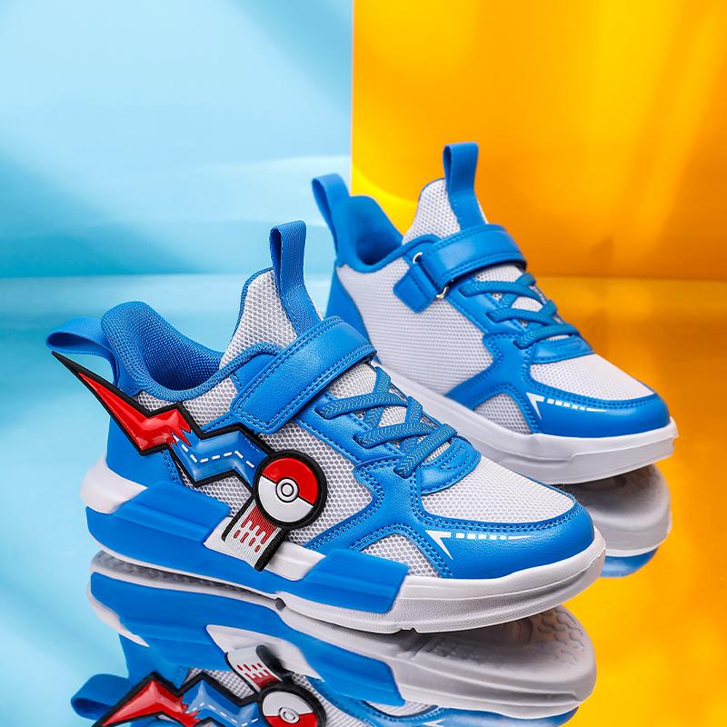 Mode Kinder Sport Schuhe Casual Anime Cosplay Sneakers Atmungsaktive Kinder Sneakers Licht Jungen Mädchen Laufschuhe Mesh Schuhe 36 blau