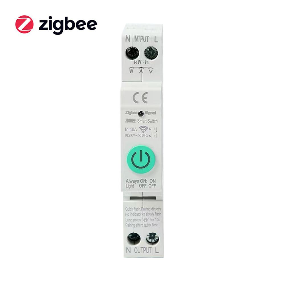 Zigbee Intelligent Circuit Breaker Drahtlose Mobiltelefon-APP zur Fernsteuerung der Hausautomation 1P 40A bunt