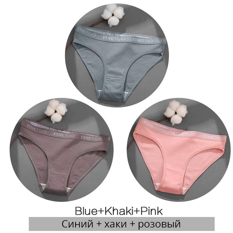 FINETOO 3 Teile/satz frauen Unterwäsche Baumwolle Höschen Sexy Schlüpfer Weibliche Unterhose Einfarbig Briefs Dessous Frauen Dessous M-2XL XL