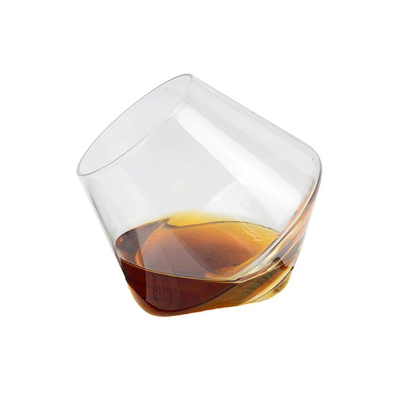 1 Stück Whiskeyglas Drehend Hoher Bauch Zigarre Whiskey Cocktail Trinken Weinglas Tumbler Down Bar KTV Club Gläser white