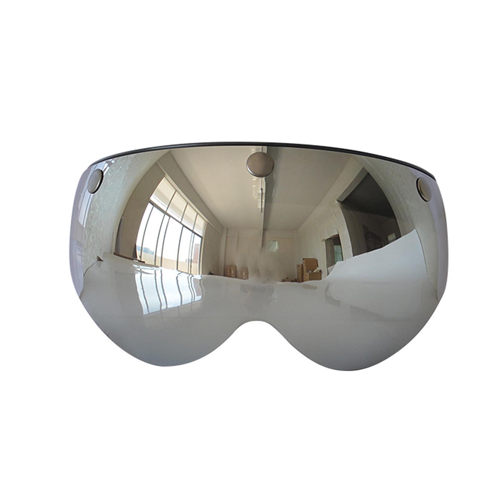 Motorrad Anti-UV Anti-Scratch Helme Objektiv Retro Fashion Visier Windschutz Objektiv Universal für silber