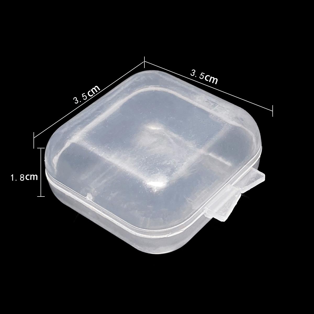Einstellbare Schmuck Aufbewahrungsbox Kunststoff PVC Aufbewahrungsbox Halter Fall Transparent Schmuck Werkzeug Tragbare Organizer Container 3.5x3.5x1.8cm 5pcs