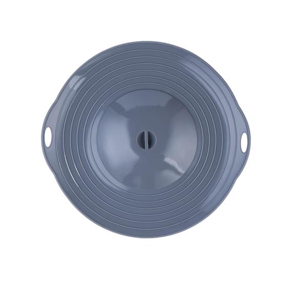 Yousheng Silikon Topfdeckel Überlaufschutz Hitzebeständig Universal Anti-Überlaufdeckel für Töpfe Pfannen Multifunktionaler Pfannendeckel grau