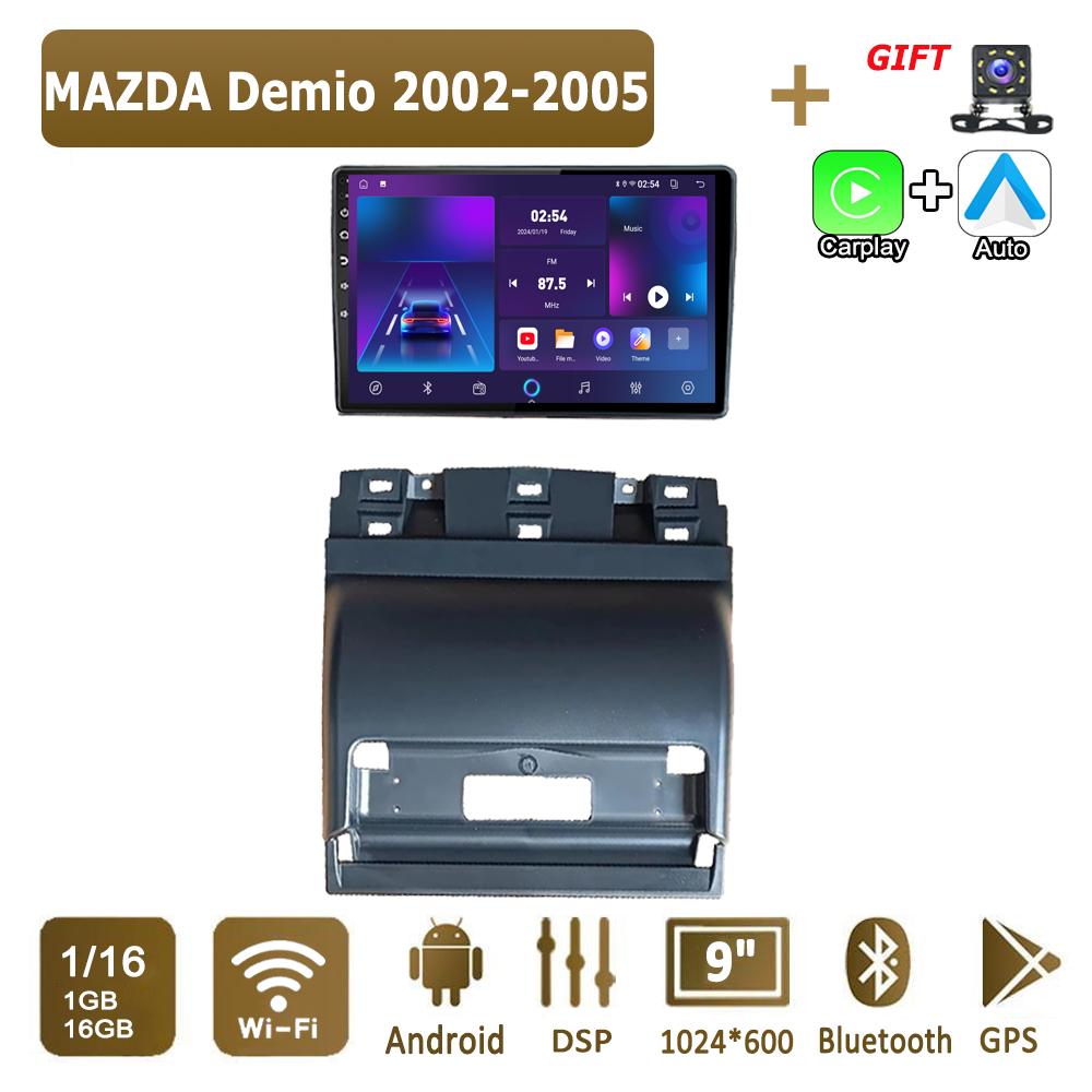 Android Carplay Autoradio für Mazda Demio 2002-2005 Multimedia-Player Head Unit Stereo GPS-Navigation BT WIFI 2 + 32 GB 1+16GB