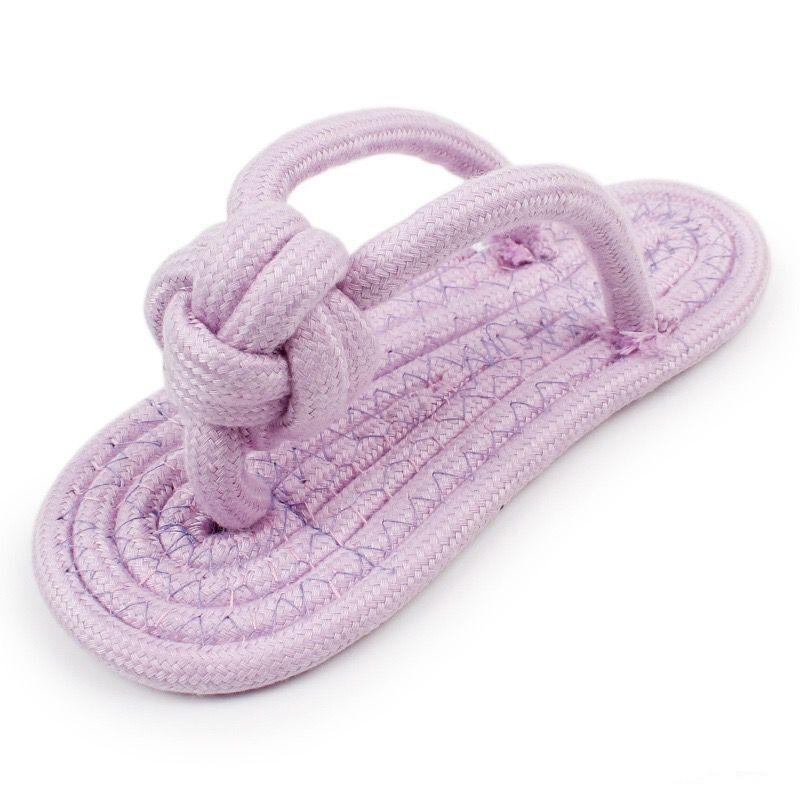 Lustiges Hundekauspielzeug Baumwollpantoffel Seilspielzeug für kleine große Hunde Haustier Zähne Training Molarenspielzeug Interaktives Hundespielzeug Hundezubehör 8x17cm violett