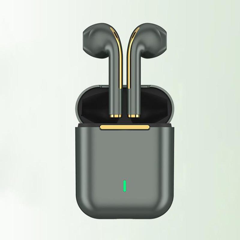 J18 Drahtlose Bluetooth-Kopfhörer In-Ear-Stereo-Kopfhörer Freihändiger Sport-Ohrhörer Gaming-Musik-Ohrhörer für Android IOS grau