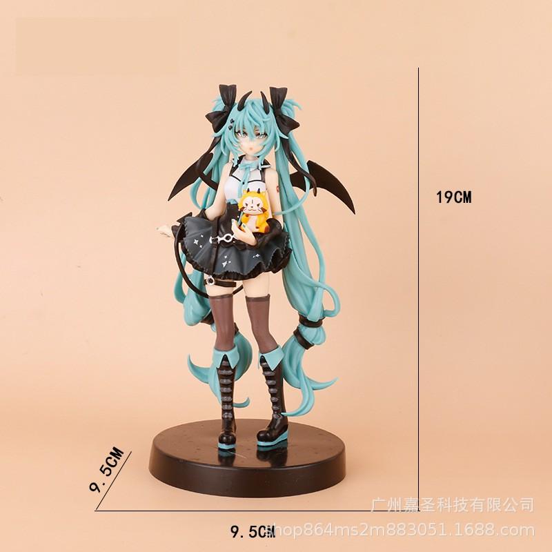 Anime 19CM Hatsune Miku Kleiner Teufel Waschbär Kawaii Actionfigur PVC Puppe Modell Figur Spielzeug Schreibtischdekoration Feiertag Schöne Geschenke