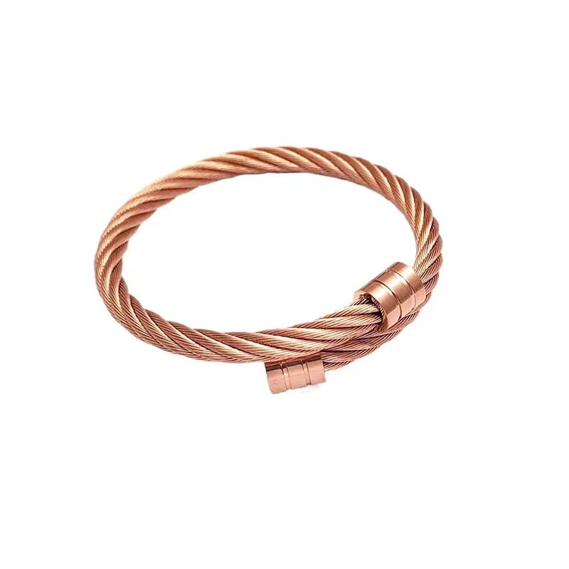 Herren Armband Edelstahl Kette Herren Armband Punk Hand Accessoires Vintage Armband Herren Schmuck Armband Geschenke rose gold