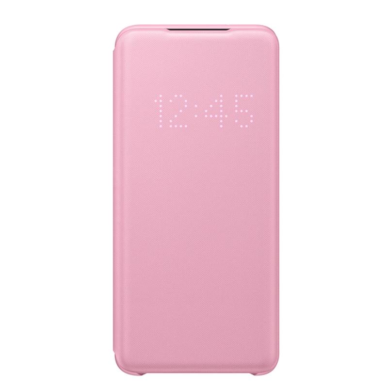 Original LED Smart View Flip Handyhülle für Samsung Galaxy S20 S20+ S20 Ultra 5G LED Wallet Cover For Galaxy S20 rosa