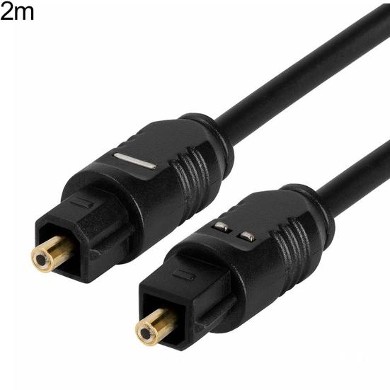 3C 7.1 Surround Sound Fiber Optical Digital Toslink Audiokabel Lautsprecher TV-Kabel 2M schwarz