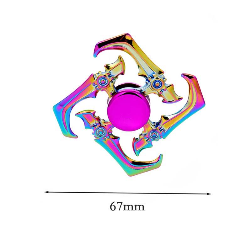 Neuer bunter Regenbogenlegierungs-Fingerspitzenkreisel Dekompressionskreativität Finger-Spinner Hand-Fidget Kleines Spielzeug
