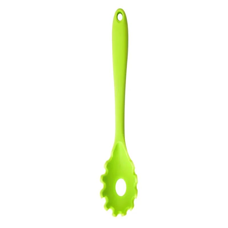1 Stück Silikon Nudel Löffel Nudel Schaufel Sieb Nudel Spaghetti Gabel Schöpfkelle Stilvolles Design Schlitz Löffel Nylon Abfluss Sieb Kochbereich