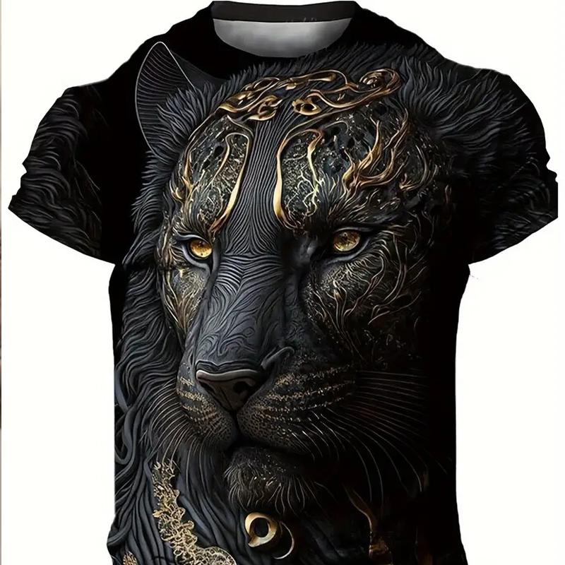 Neues Sommer Herrenmode T-Shirt Persönlichkeit Persönlichkeit Bedrucktes Herren T-Shirt Top 8XL schwarz