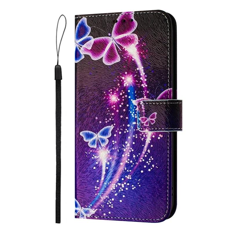 Flip Lederhülle für Samsung A16 5G Cartoon Bemaltes Muster Brieftasche Hülle für Samsung Galaxy A16 A26 A36 A56 5G A06 Handyhüllen for Samsung A16