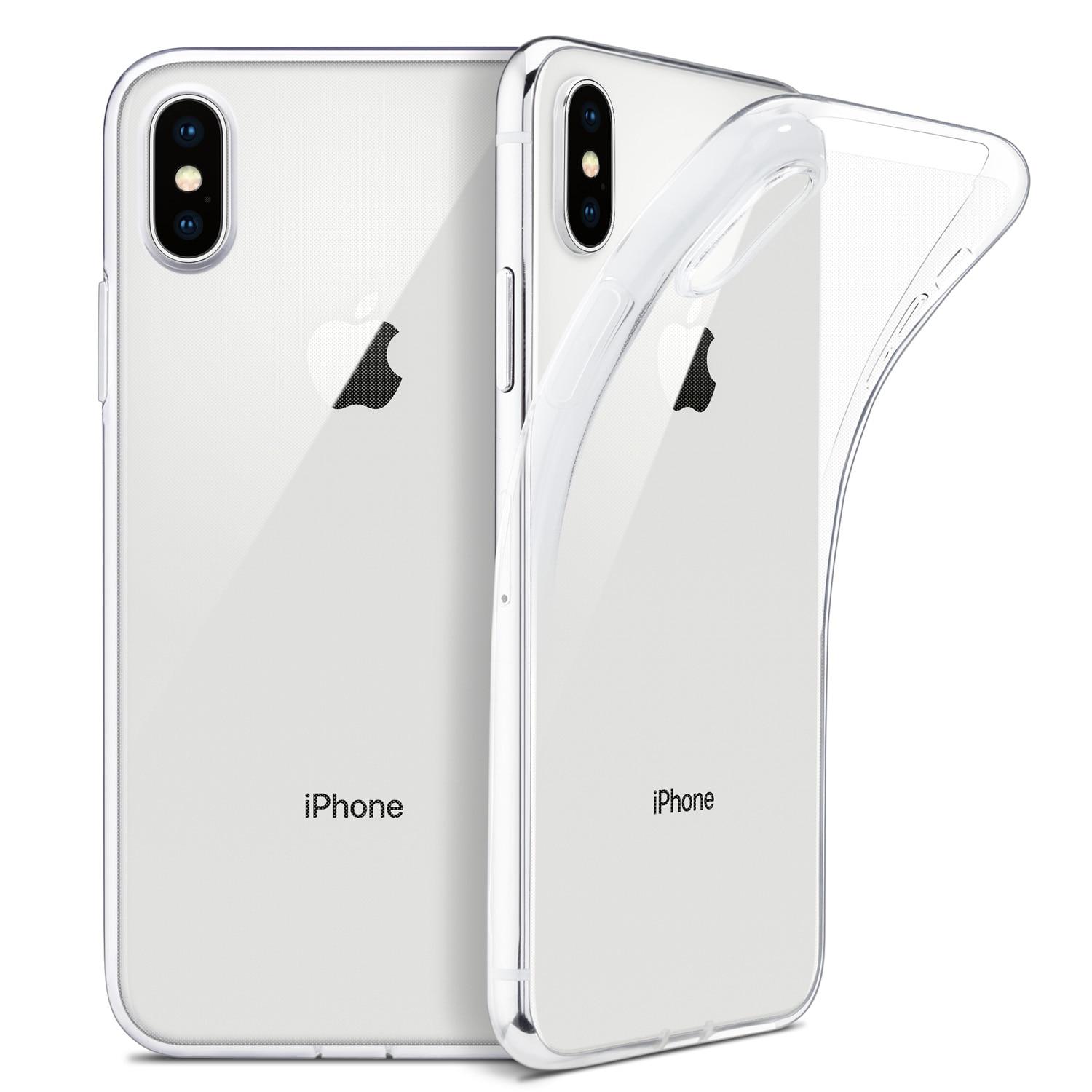 Für iPhone X Hülle Slim Clear Soft TPU Cover Unterstützung kabelloses Laden für Apple 5,8  iPhone For iPhone 8 Plus transparent