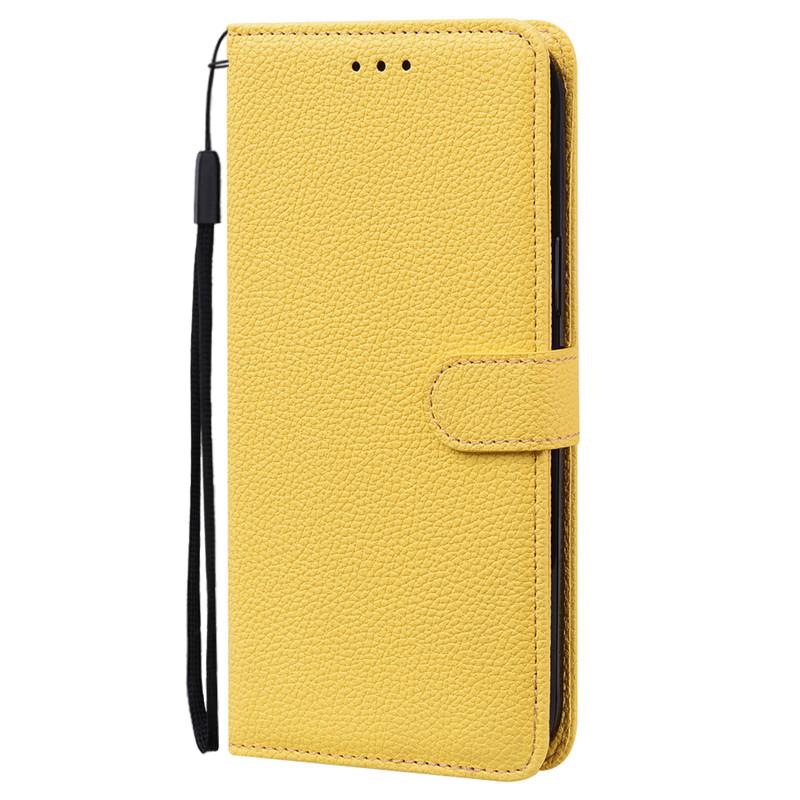 A22 Hülle für Samsung Galaxy A22 Hülle A225F Leder Flip Wallet Hülle für Samsung A22 5G Hülle A226B Weiche TPU Abdeckung Coque Fundas A22 4G SM-A225F gelb