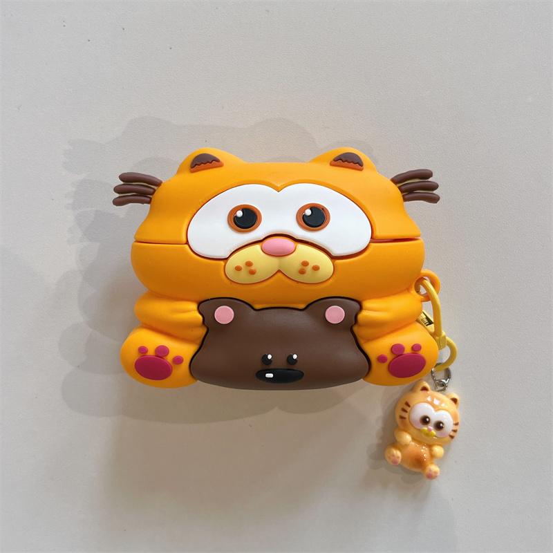 für AirPods Pro 2 Ladebox Cartoon Silikon Kabellose Kopfhörerhülle für AirPods 4 2024 Ohrstöpsel Abdeckung für Air Pods 3 2 1 for AirPods 3