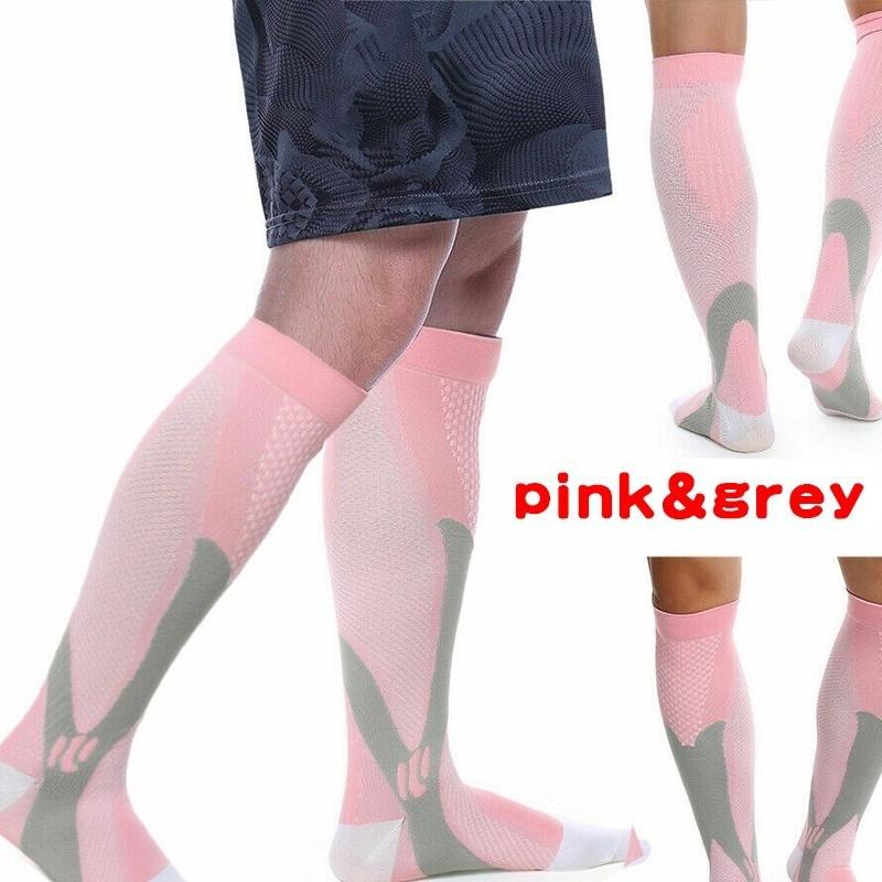 Kompressionssocken für Damen und Herren. Durchblutungskompressionssocken, ideal zum Laufen, für medizinische Zwecke, als Krankenschwester, auf Reisen und beim Radfahren L/XL
