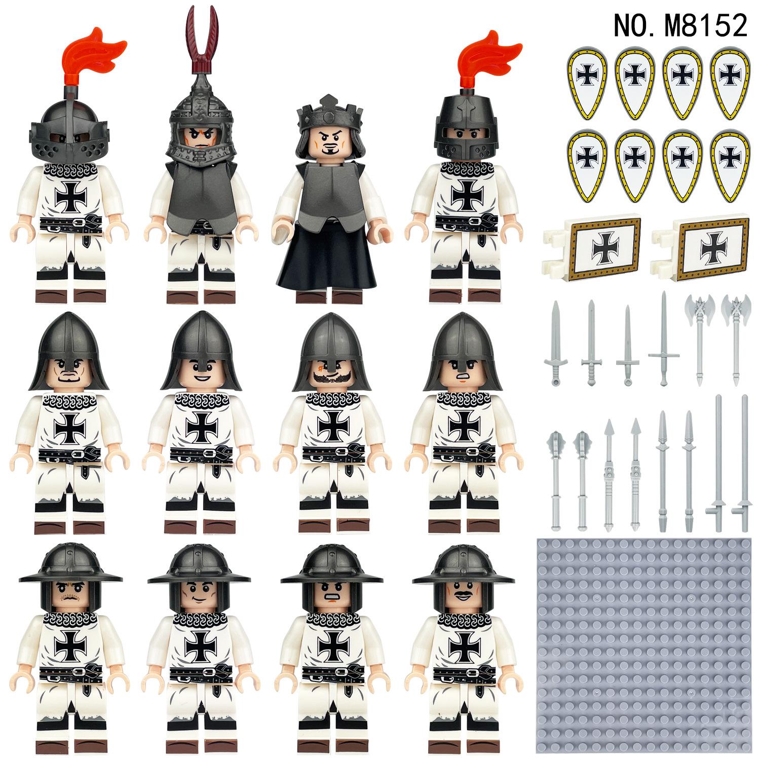 12 stücke Medieval Crusader Puppe Waffen Bausteine für Kinder