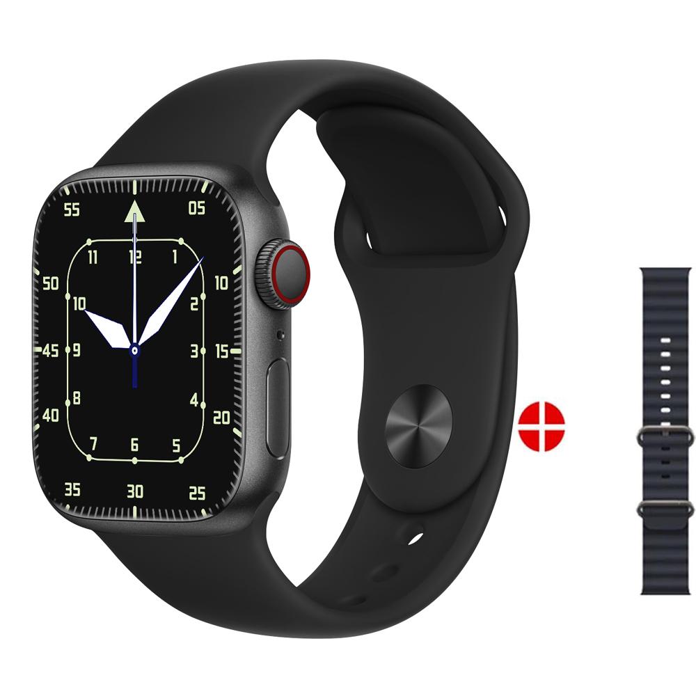 YurKem IWO Serie 7 Smartwatch, wasserdicht, Herzfrequenz, für Herren und Damen, Sport-Fitness-Tracker, Smartwatch