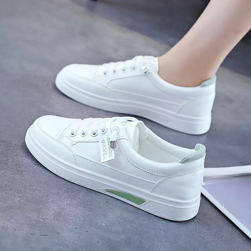 Leichte Weiße Schuhe Damen Frühling Sommer Neu Damen Schuhe Allround Lässige Weiße Schuhe Flach Reinweiß Studenten Board Schuhe 40