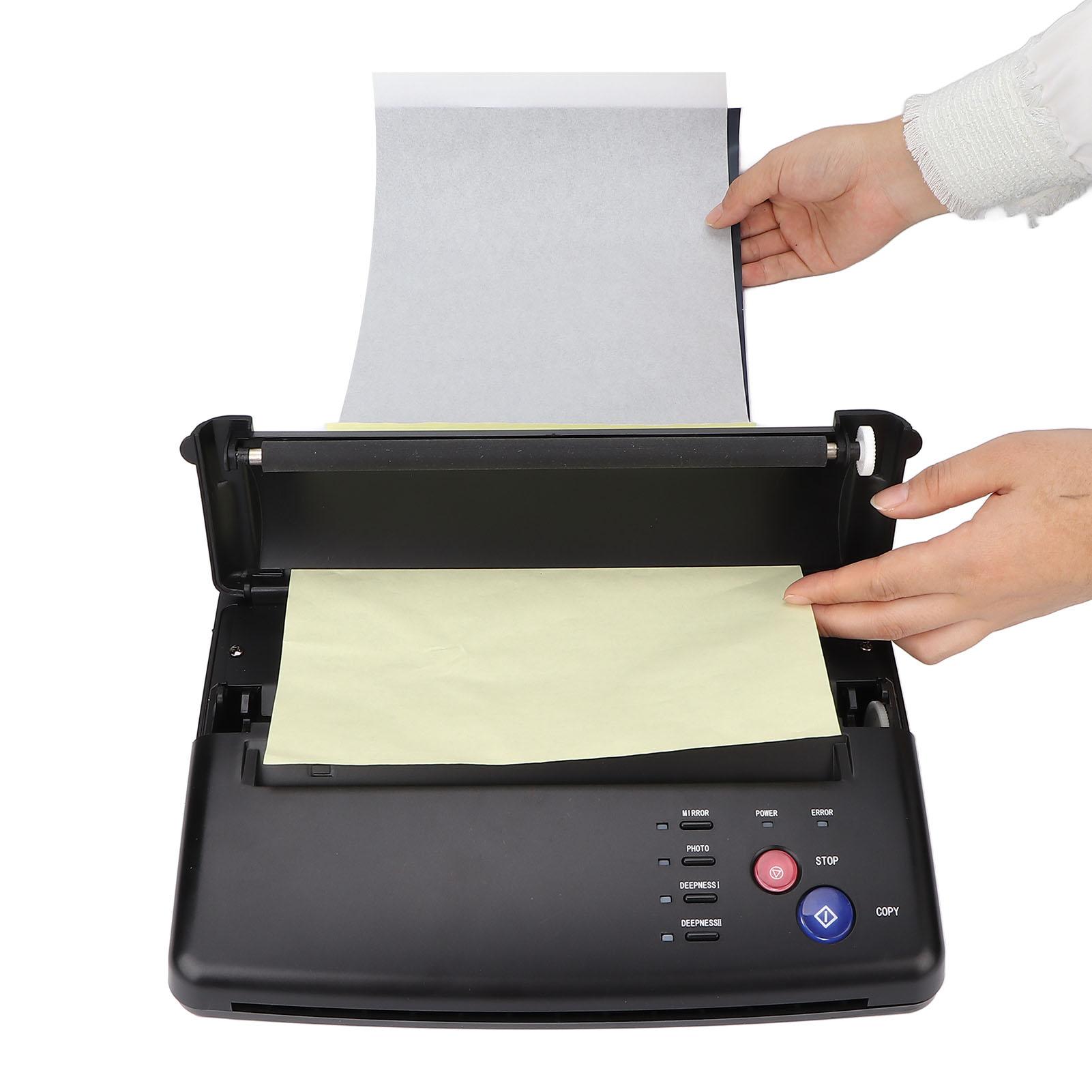 Tattoo-Schablonen-Transfergerät, Thermokopierer mit 50 Tattoo-Schablonen-Transferpapier für Tattoos EU Plug