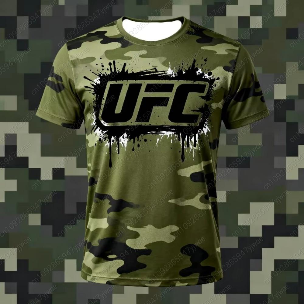2026 Neues Heißverkauf UFC Boxkampf Verfolger T-Shirt Für Sommer Übergroß Atmungsaktiv Kurzarm Shirt Top L