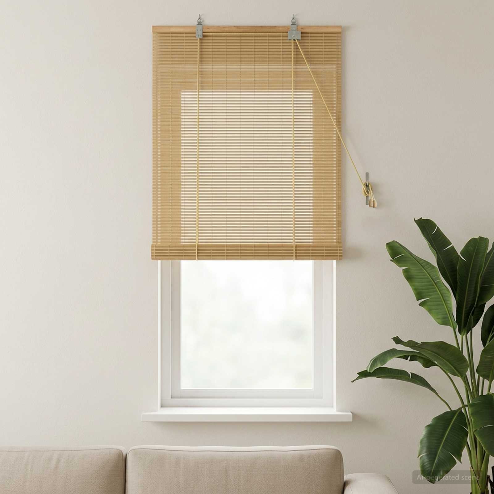 Natürliche Bambus-Rollos 40 x 160 cm