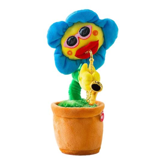 Elektrische Tanzende Sonnenblume Spielzeug Wiederholt Was Du Sagst Aufnahme Singen Plüsch Topfblume Spielzeug Kleinkinder Pädagogisch Interaktives Plüschtier Musikalisches Spielzeug Charging