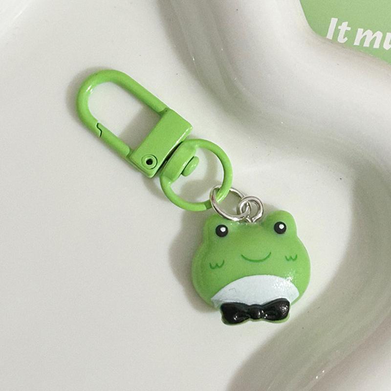 Niedlicher Cartoon-Schlüsselanhänger mit grünem Frosch, schöne Tier-Schlüsselanhänger, Handtaschen-Anhänger, Charms, Autoschlüssel-Zubehör für Mädchen, Schmuck, Geschenk