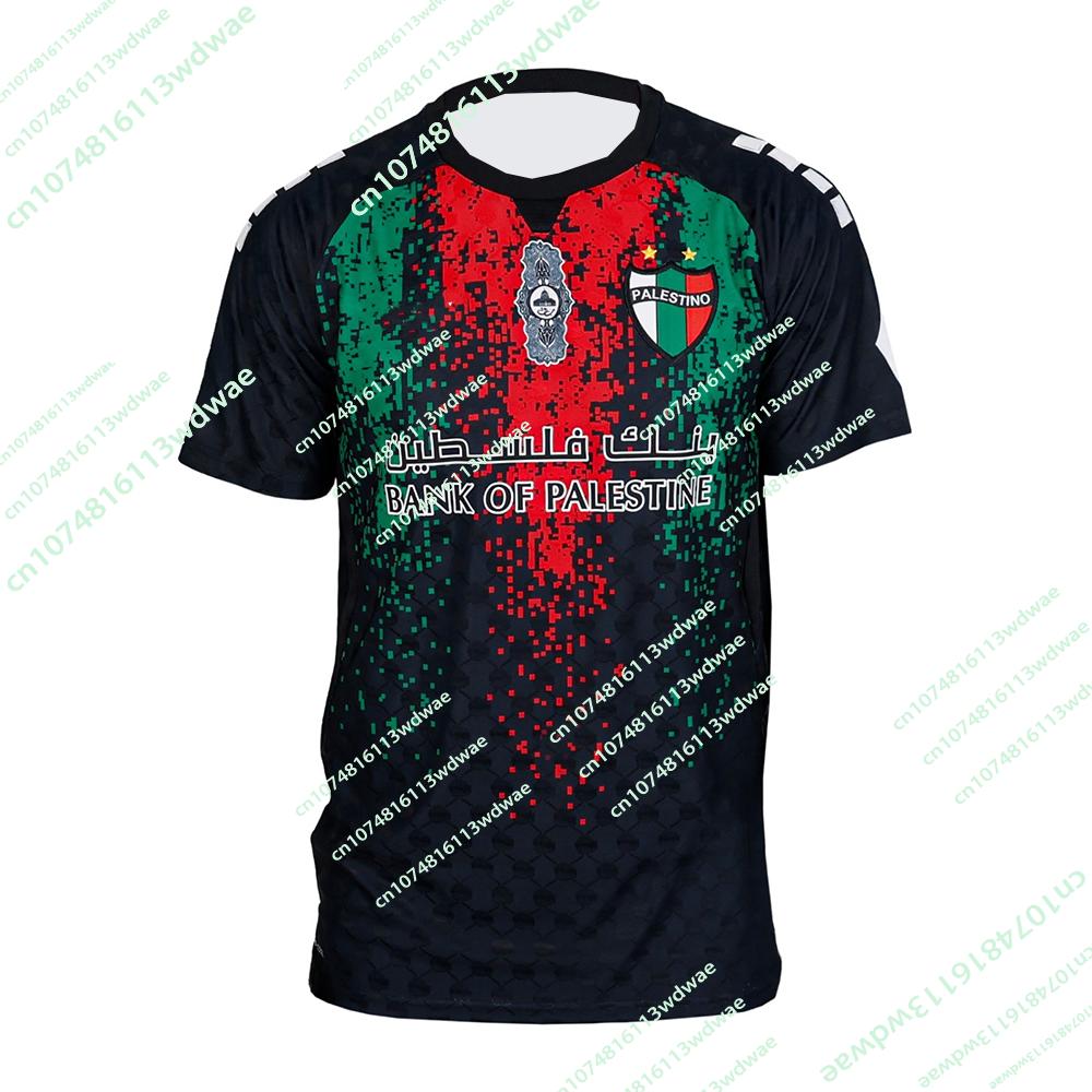 Club Deportivo Palestino 2026 Neues Chile Fußball Herren Damen Trikot 3D-Druck Schnelltrocknendes Sport Fußball Trainingsshirt Motorrad T-Shirt S