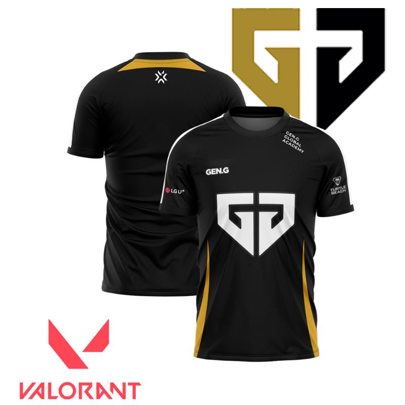 2024 Neues GEN G E-Sports Culb Support Jersey Valorant Games Uniform Herren T-Shirts Sportwettbewerbstraining Atmungsaktive Unisex-Tops M